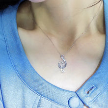 Cargar imagen en el visor de la galería, Charming Treble Cleft Zirconia Gemstone Pendant Necklace
