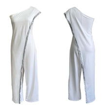 Cargar imagen en el visor de la galería, Floor Length One Shoulder Bodycon Romper/Jumpsuit 3 Different Colors
