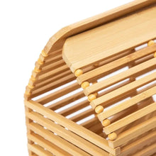 Carica l&#39;immagine nel visualizzatore di Gallery, Borsa a mano elegante di qualità con intreccio semicircolare in bambù
