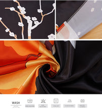Cargar imagen en el visor de la galería, Vintage Satén Bohemio Estampado Amplio Manga Larga Ligero Capa Kimono Bata Abrigo Cárdigan Kaftán Envoltura Vestido Túnica 16 Variaciones
