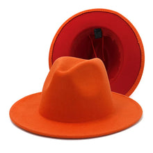 Cargar imagen en el visor de la galería, Sombrero Fedora de ala ancha plana de fieltro de lana Jazz Goth Top Vintage Boda
