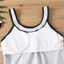 Carregar imagem no visualizador da galeria, Fato de banho tankini solto de 2 peças com estampa vintage retro multicolorida
