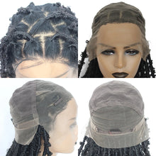 Carregar imagem no visualizador da galeria, Peruca Trançada Sintética de Renda Total Butterfly Distressed Locs Lace Frontal Crochet Braids 100% Feita à Mão
