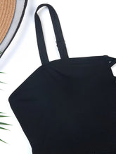 Carica l&#39;immagine nel visualizzatore di Gallery, Costume da bagno tankini a due pezzi con vita alta e dettagli traforati
