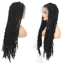 Carregar imagem no visualizador da galeria, Peruca Trançada Sintética de Renda Total Butterfly Distressed Locs Lace Frontal Crochet Braids 100% Feita à Mão
