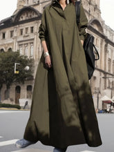 Lade das Bild in den Galerie-Viewer, Stylish Vintage Long Sleeve Loose Sundress Casual Long Maxi Dress Kaftan 12 Colors/Prints Available
