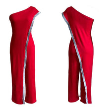 Cargar imagen en el visor de la galería, Floor Length One Shoulder Bodycon Romper/Jumpsuit 3 Different Colors
