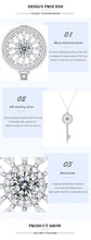 Carica l&#39;immagine nel visualizzatore di Gallery, Collana con pendente a chiave in argento sterling 925 Moissanite 0,5 ct di lusso scintillante squisito
