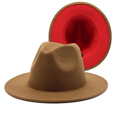 Cargar imagen en el visor de la galería, Sombrero Fedora de ala ancha plana de fieltro de lana Jazz Goth Top Vintage Boda
