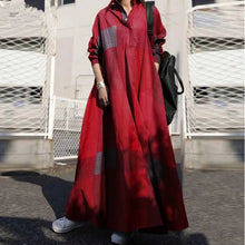 Lade das Bild in den Galerie-Viewer, Stylish Vintage Long Sleeve Loose Sundress Casual Long Maxi Dress Kaftan 12 Colors/Prints Available
