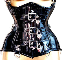 Carregar imagem no visualizador da galeria, Corset sexy fetiche modelador de cintura com ossos de aço sob o busto com fecho tamanhos até 6XL
