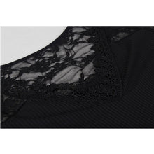 Carregar imagem no visualizador da galeria, Body Plus Size Manga Longa XL 3XL 5XL Body Renda Transparente Decote em V Sexy Macacão
