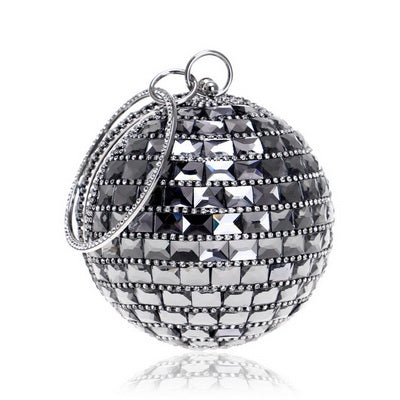 Ball Diamond Tassel Party Metal Crystal Clutch Evening  Wedding Bag Bridal Shoulder Handbag Wristlet