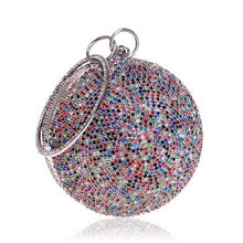 Lade das Bild in den Galerie-Viewer, Ball Diamond Tassel Party Metal Crystal Clutch Evening  Wedding Bag Bridal Shoulder Handbag Wristlet
