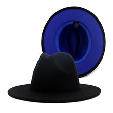 Carregar imagem no visualizador da galeria, Chapéu Fedora de Lã Feltro com Aba Larga Estilo Jazz Goth Vintage Casamento
