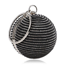 Lade das Bild in den Galerie-Viewer, Ball Diamond Tassel Party Metal Crystal Clutch Evening  Wedding Bag Bridal Shoulder Handbag Wristlet
