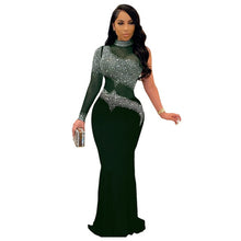 Load image into Gallery viewer, Sexy Elegant Evening Dress Party Prom Stage Outfit Crystal Mesh Bodycon Maxi Dress Sizes Up To 5XL
