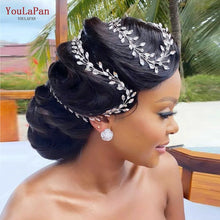 Carregar imagem no visualizador da galeria, Acessórios de Cabelo Nupcial Boêmio YouLaPan Tiara de Casamento com Cristais e Strass Headband Nupcial Joias de Cabelo
