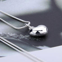 Charger l&#39;image dans la visionneuse de la galerie,Collier Pendentif Petit Cœur Solide en Argent Sterling 925 Chaîne Serpentine de 16 à 30 Pouces Bijoux de Mariage
